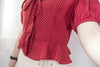 立體荷葉圓點波浪尾, Blouse/ L002