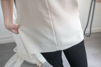 buckle 淺杏圓形大理石腰帶修腰, blouse/ BU8532