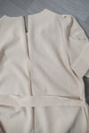 buckle 淺杏圓形大理石腰帶修腰, blouse/ BU8532