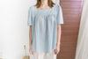 little Floral 飄逸麻棉方領刺綉小花, Blouse/ BU8562