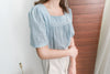 little Floral 飄逸麻棉方領刺綉小花, Blouse/ BU8562