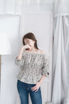 Branches 顯瘦氣質水彩花枝雙橡筋修腰, Blouse/ BU8612