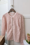 Romance Lace 粉色微彈幼細雕花邊蕾絲紋, Blouse or Outer/ BU8614