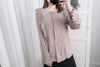 Ruffle 粉杏雪紡百褶波浪衫身手袖, Blouse/ BU8623
