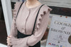 Ruffle 粉杏雪紡百褶波浪衫身手袖, Blouse/ BU8623