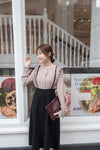 Ruffle 粉杏雪紡百褶波浪衫身手袖, Blouse/ BU8623