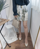 Marble 灰綠色雲石水彩全彈性修身裙, Skirt/ SK8391