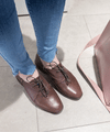 leather oxford 啡色牛皮經典牛津鞋, Shoes/ SH8053
