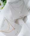 Silver-made minimal double loop, Necklace/ NL8145