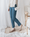 Rosegold Button 全條彈性玫瑰金鈕扣修身直腳, Jeans/ PT8365
