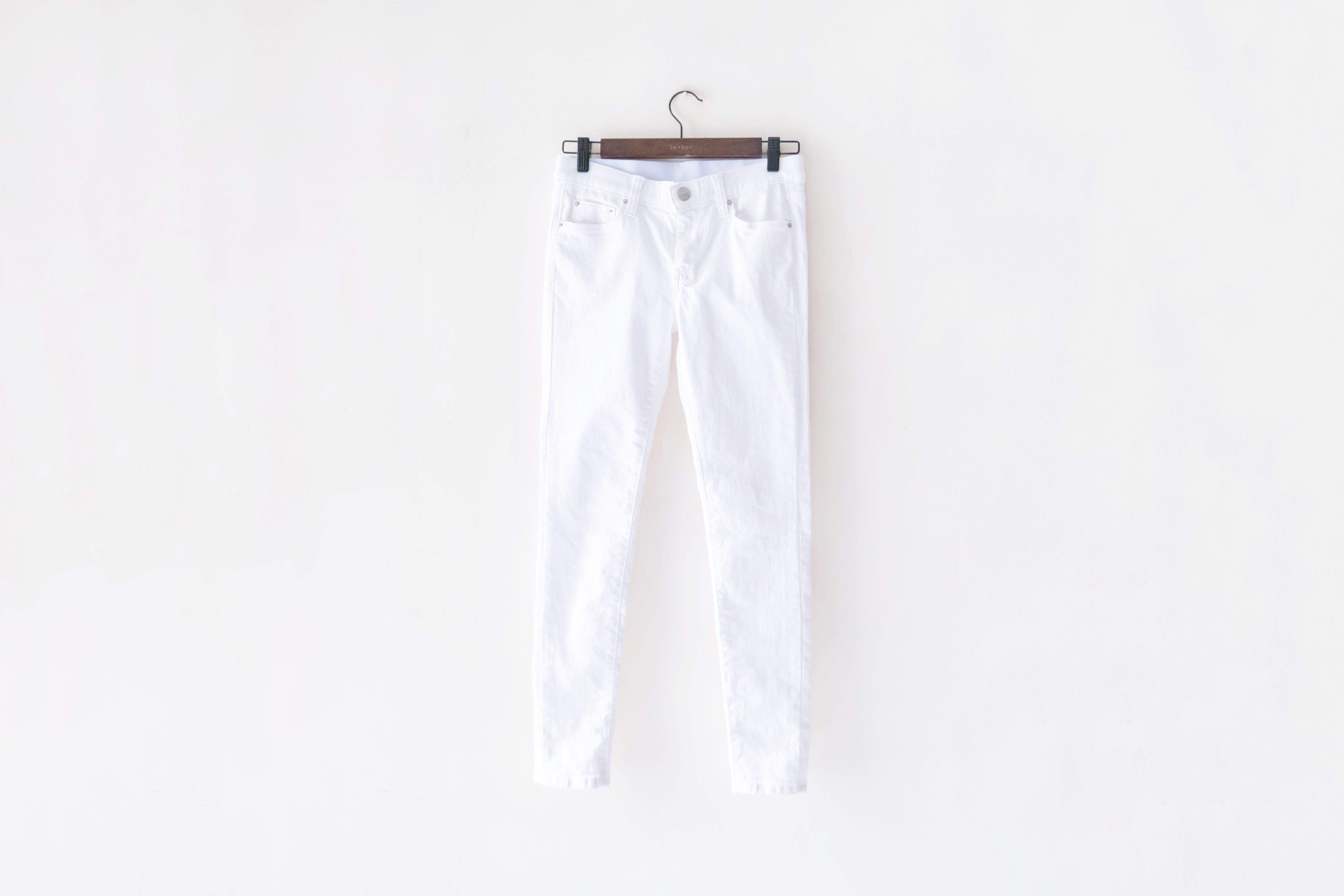 !Elastic! Just right, white pants/ PT8134