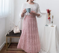 Veil 氣質紗感通花裙, Skirt/ SK8579